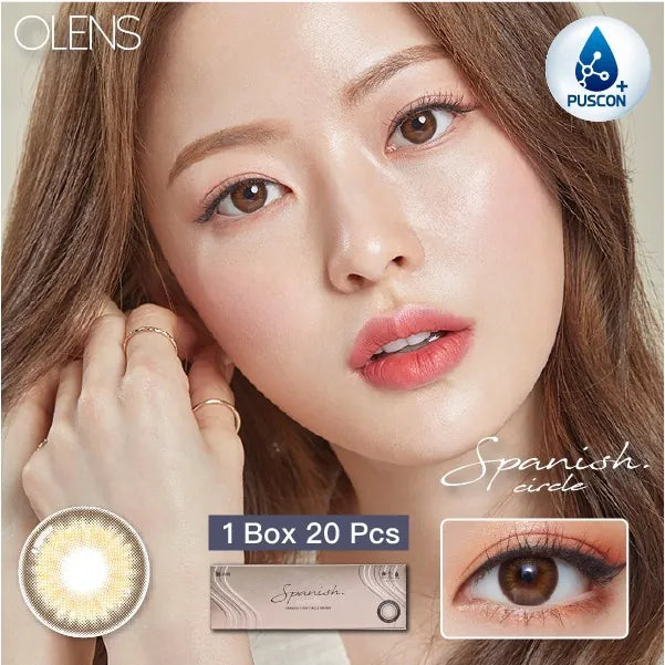 OLENS – SPANISH CIRCLE BROWN｜1 DAY（1盒20片）