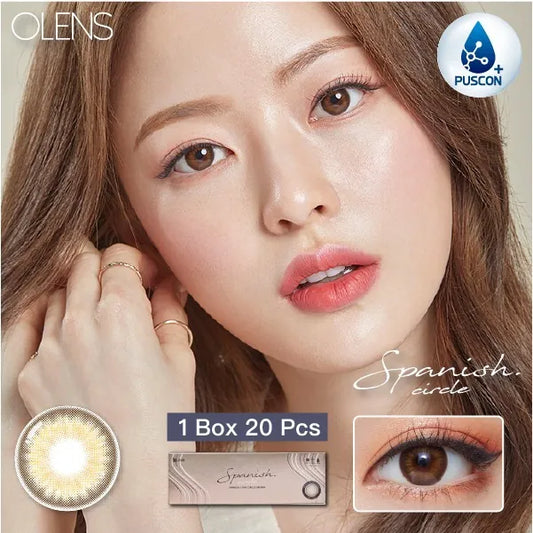 OLENS – SPANISH CIRCLE BROWN｜1 DAY（1盒20片）